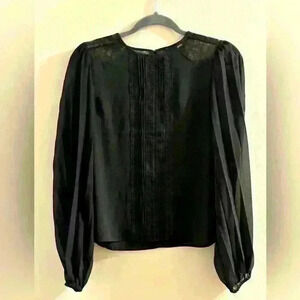 NWT Express Blouse with Lace and Sheer Detail